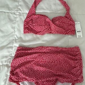 1950’s inspired bikini top and bottom New with Tags ladies 8-10 medium